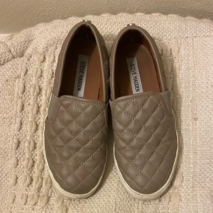 Steve Madden Tan Slip ons - Size 7